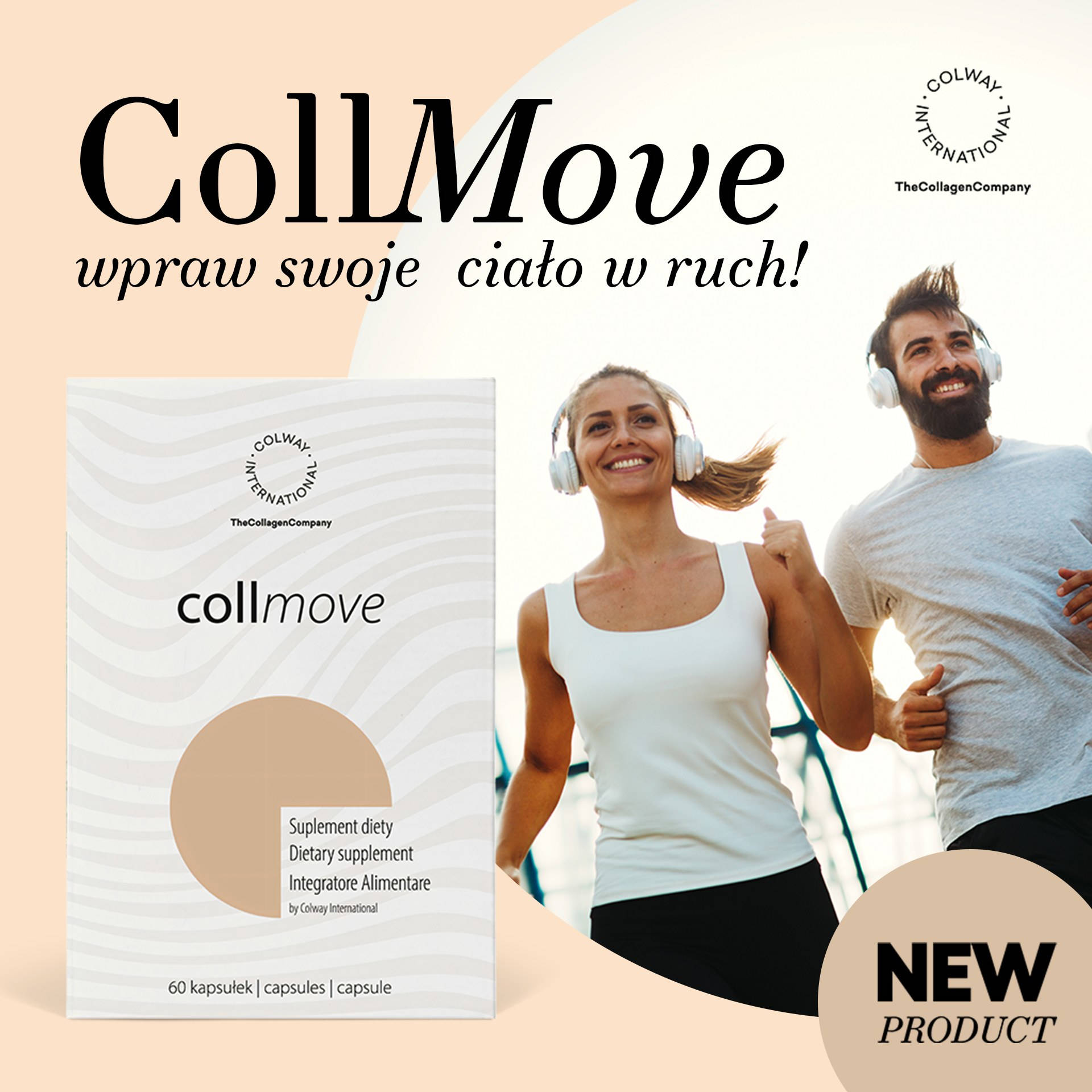 Colway International CollMove - aminokwasy dla budowy kolagenu, glicyna prolina lizyna