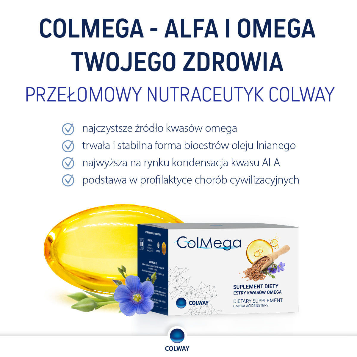 ColMega Colway Estry Kwasów Omega 3-6-9 Kwasy tłuszczowe