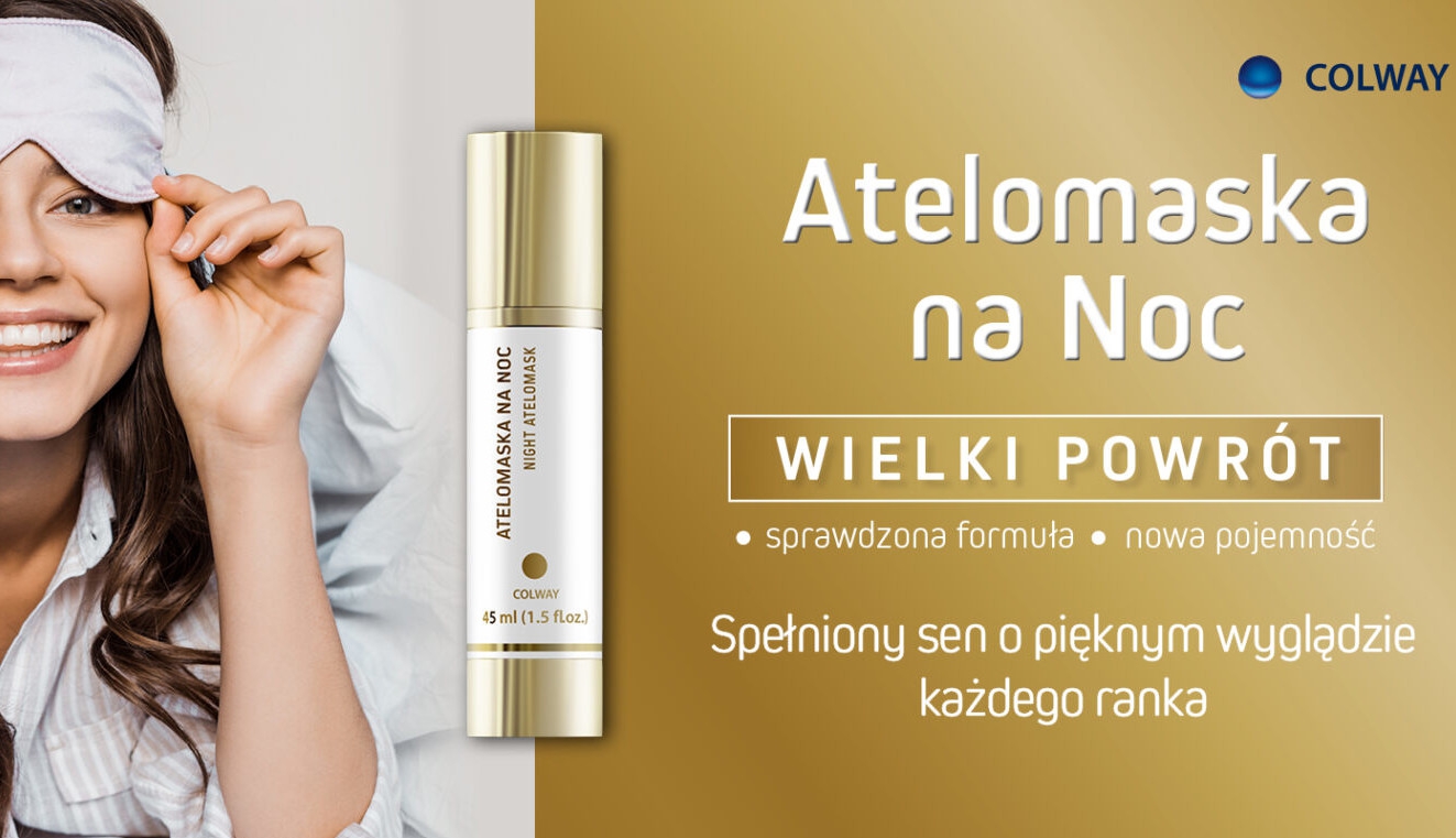 Atelomaska na Noc Złota Linia Atelo Colway